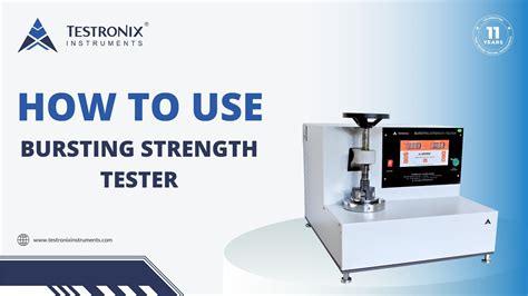 bursting strength tester manufacturer|bursting strength test method.